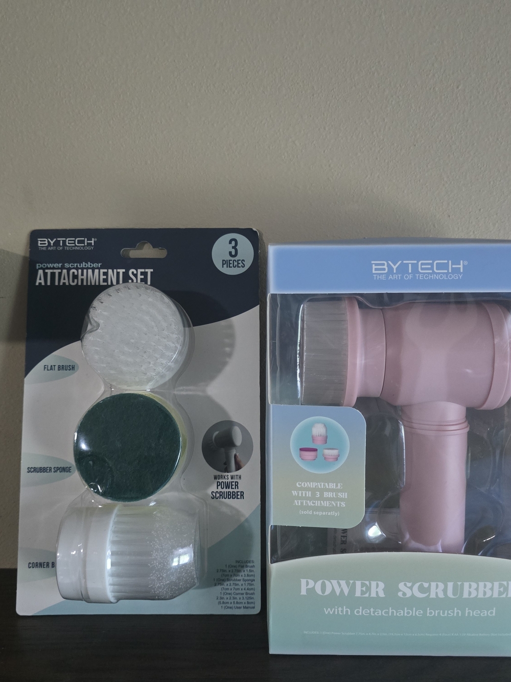 Bytech Pink Power Scrubber with Attachment Set